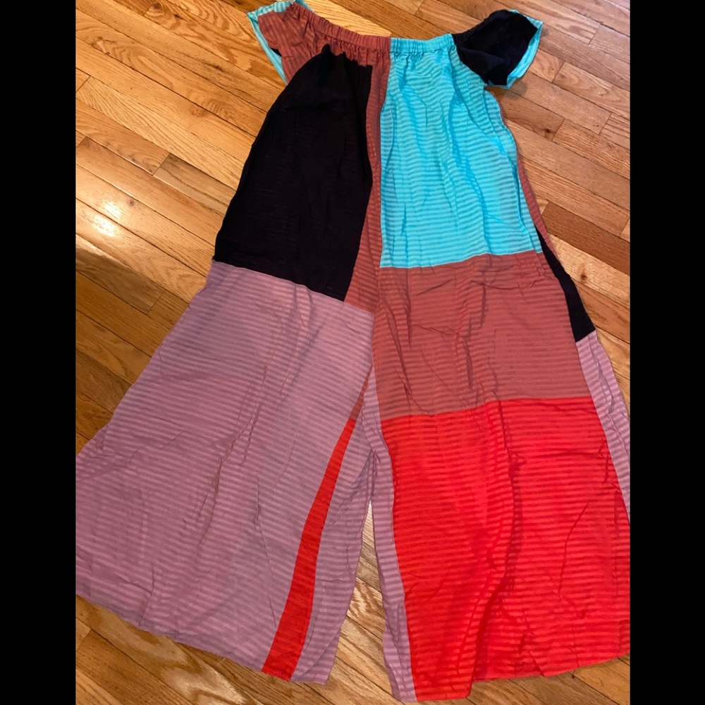 ***SOLD***Anthropologie Mara Hoffman Blanche Colorblock Jumpsuit - Picture 4 of 4